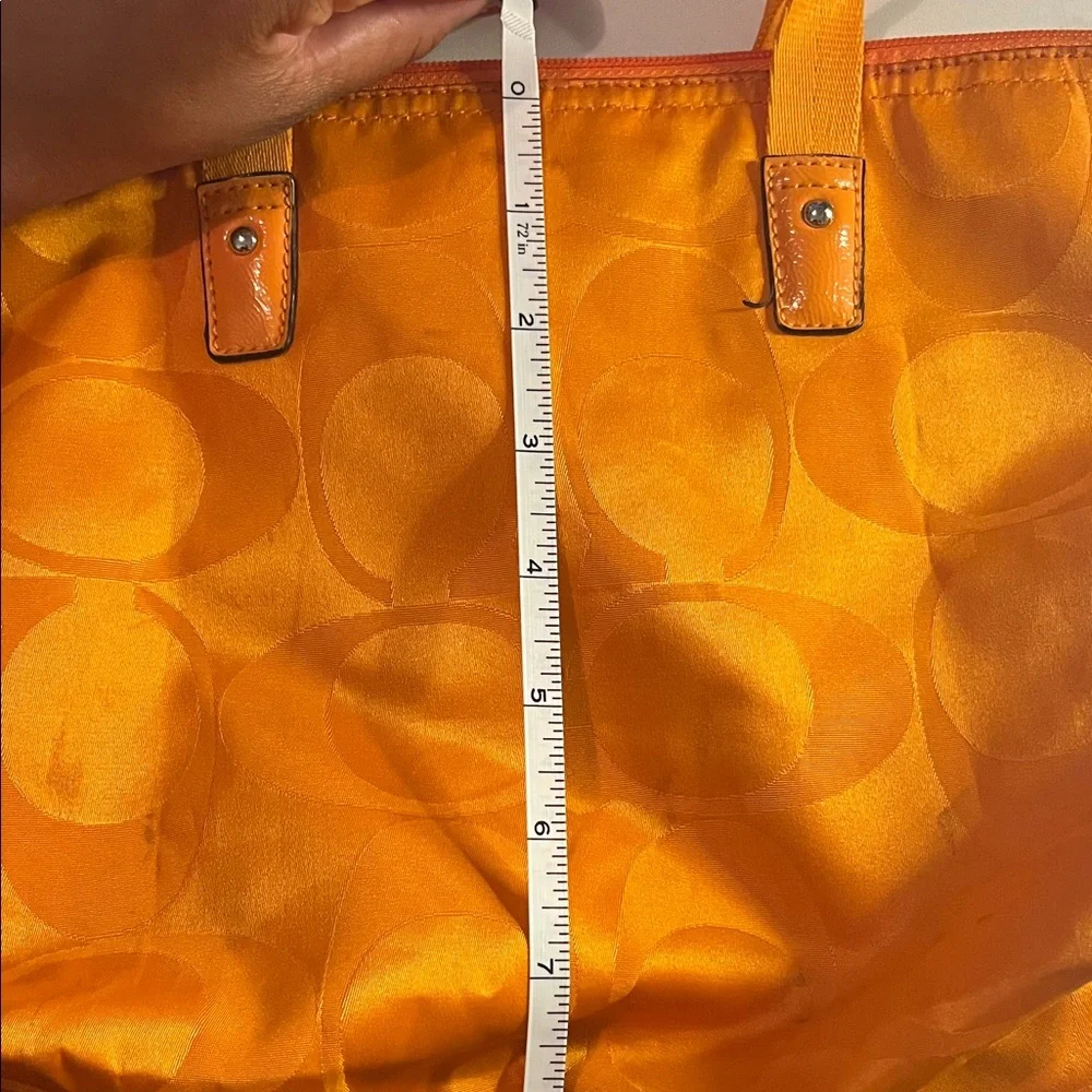 Coach Orange Nylon Tote with Unbranded Charm - Picture 11 of 11
